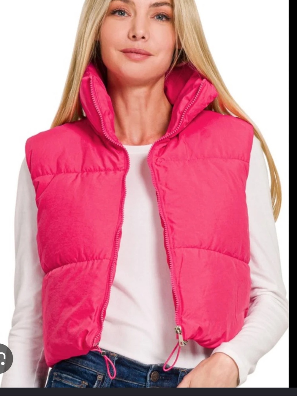 Banana Republic Hot Pink Puffer Vest